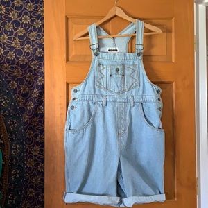 Vintage Denim Overall Shorts